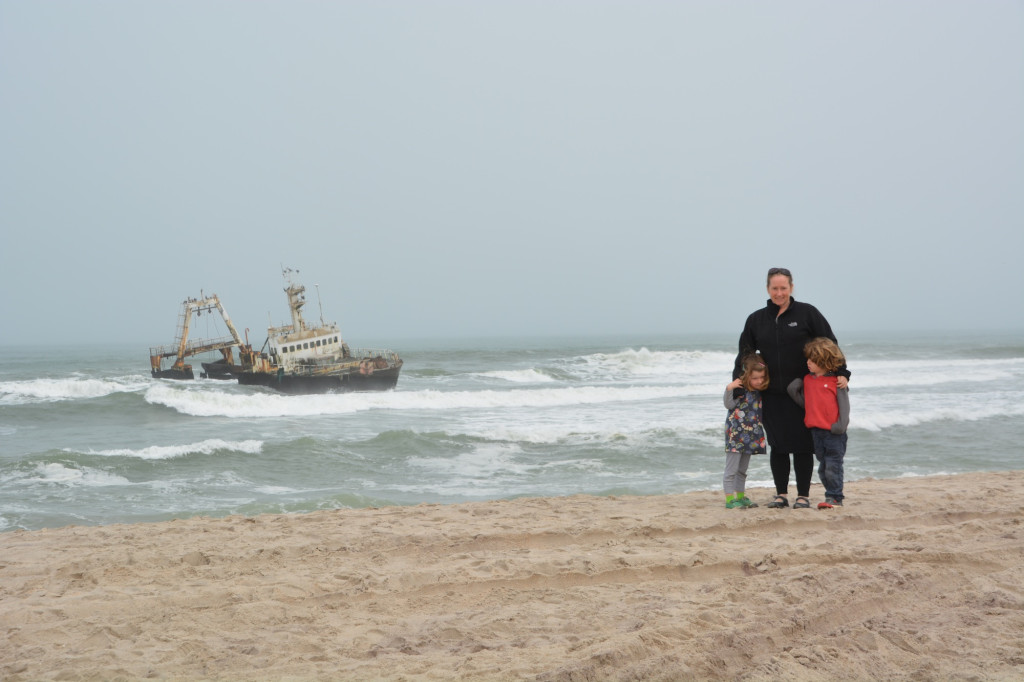 A shipwreck along the Skeleton Coast